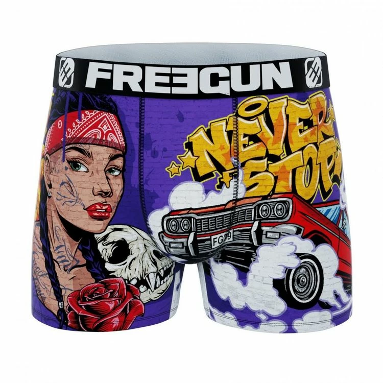 FREEGUN Lot De 4 Boxers Homme Street Art 7 FREEGUN Lot De 4 Boxers Homme Street Art – Image 5