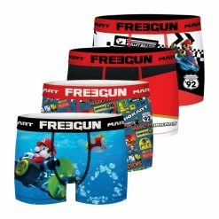 FREEGUN Lot De 4 Boxers Homme Mario Kart Water