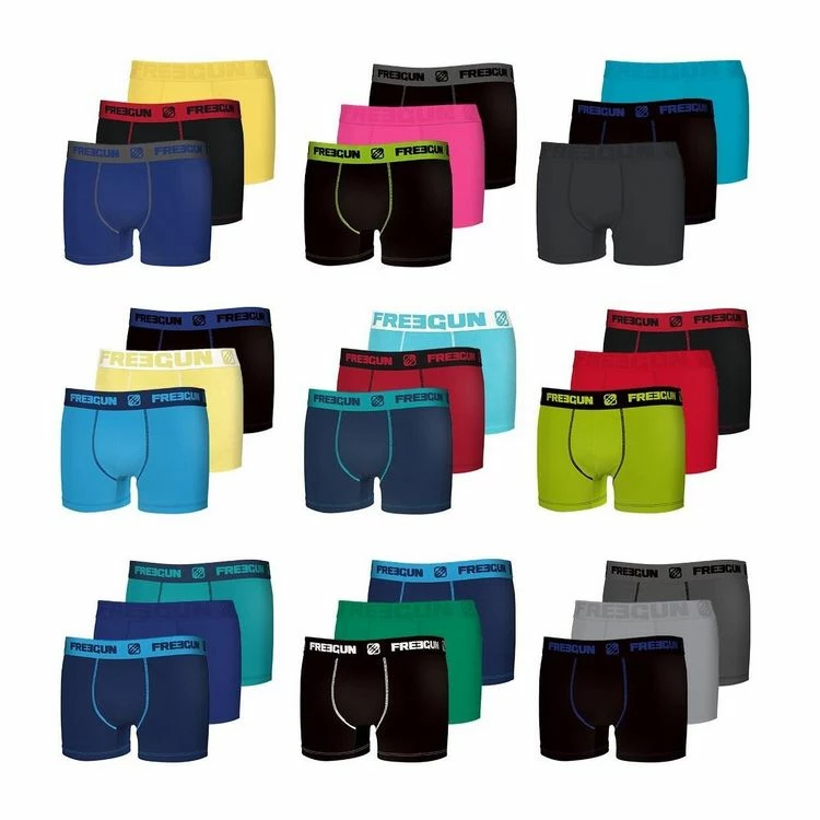 FREEGUN Pack Surprise De 6 Boxers Coton Homme 5 FREEGUN Pack Surprise De 6 Boxers Coton Homme – Image 3