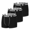 FREEGUN Lot De 3 Boxers Homme Coton Noir