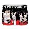 FREEGUN Boxer Homme Lapins Crétins Team -Magasin de vente Relife B2CD 1107