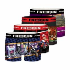 FREEGUN Lot De 4 Boxers Homme Mario Kart