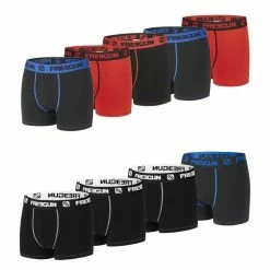 FREEGUN Lot De 9 Boxers Homme En Coton