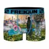 FREEGUN Boxer Homme Surealist Skate And Surf Fish