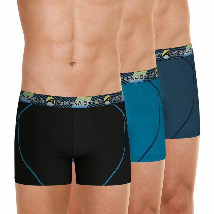 Athena Lot De 3 Boxers Longs Homme Training 3 Athena Lot De 3 Boxers Longs Homme Training