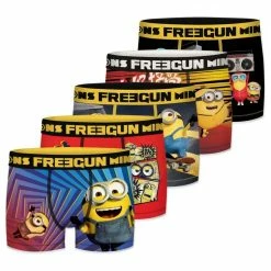FREEGUN Lot De 5 Boxers Homme Les Minions Despicable Me