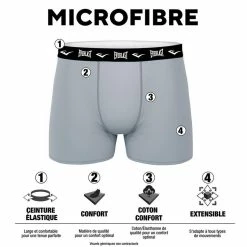 EVERLAST Lot De 5 Boxers Homme Uni -Magasin de vente Relife B2CD 1274