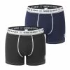 SERGE BLANCO Lot De 2 Boxers Coton Homme Avec Surpiqûres Class -Magasin de vente Relife B2CD 1279