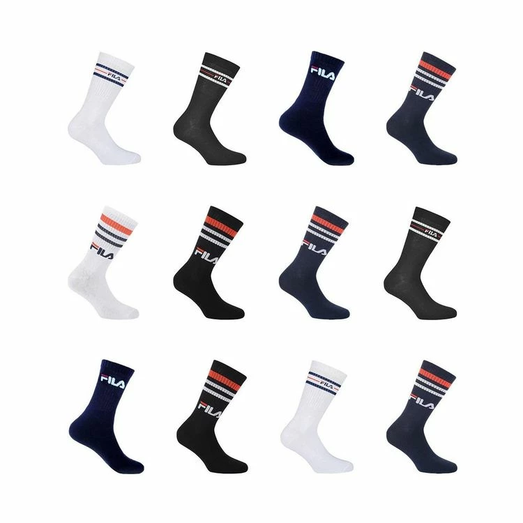 FILA Pack Surprise De 12 Paires De Chaussettes Tennis Homme 3 FILA Pack Surprise De 12 Paires De Chaussettes Tennis Homme