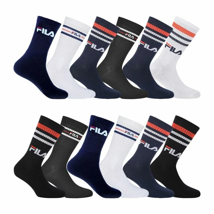 FILA Pack Surprise De 12 Paires De Chaussettes Tennis Homme 4 FILA Pack Surprise De 12 Paires De Chaussettes Tennis Homme – Image 2