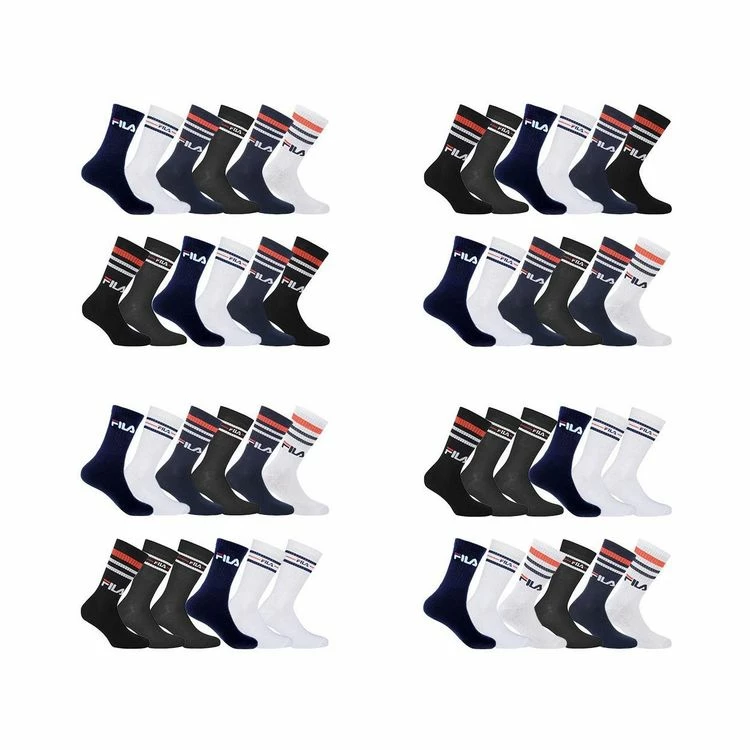 FILA Pack Surprise De 12 Paires De Chaussettes Tennis Homme 5 FILA Pack Surprise De 12 Paires De Chaussettes Tennis Homme – Image 3