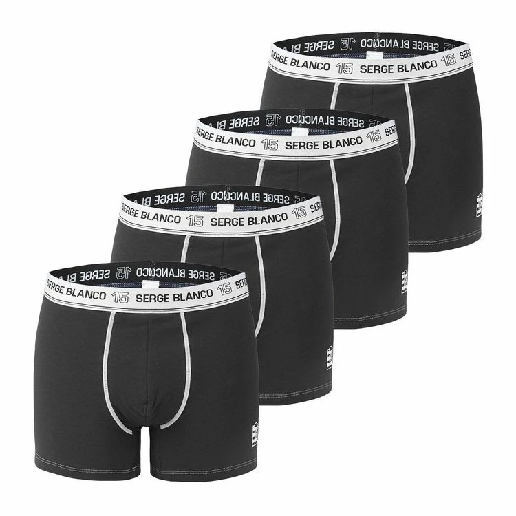 SERGE BLANCO Lot De 4 Boxers Coton Homme Uni 3 SERGE BLANCO Lot De 4 Boxers Coton Homme Uni