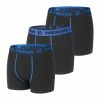 FREEGUN Lot De 3 Boxers Homme Coton Bleu