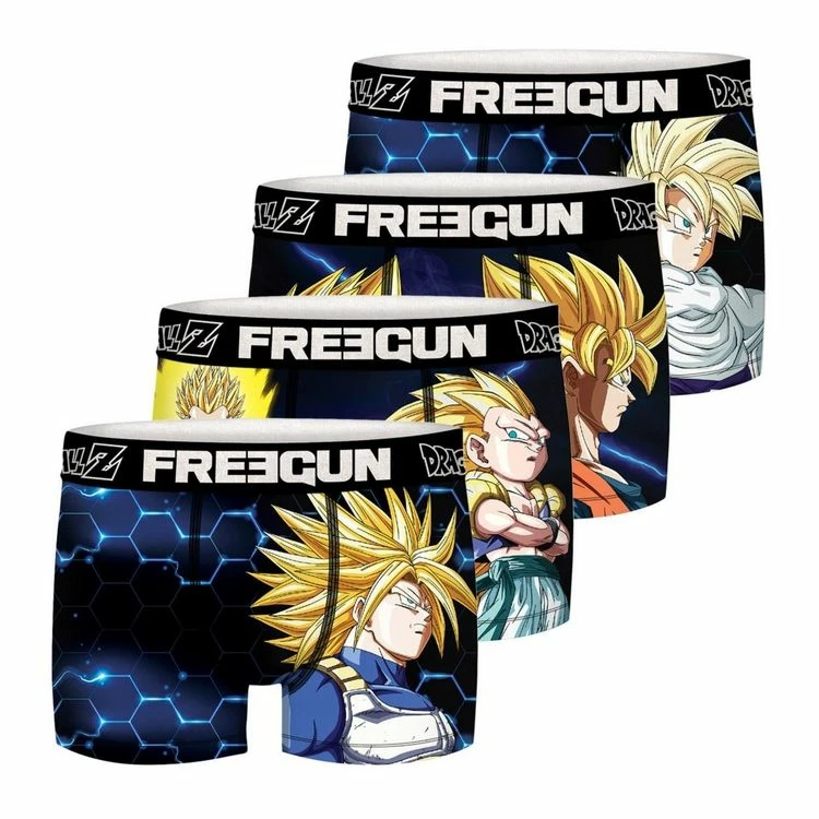 FREEGUN Lot De 4 Boxers Homme Dragon Ball Z 3 FREEGUN Lot De 4 Boxers Homme Dragon Ball Z