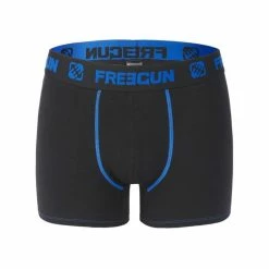 FREEGUN Lot De 3 Boxers Homme Coton Bleu -Magasin de vente Relife B2CD 1332