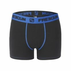 FREEGUN Lot De 3 Boxers Homme Coton Bleu -Magasin de vente Relife B2CD 1333