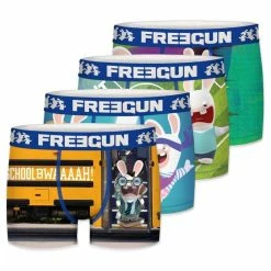 FREEGUN Lot De 4 Boxers Homme Lapins Crétins