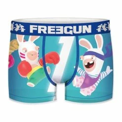 FREEGUN Lot De 4 Boxers Homme Lapins Crétins -Magasin de vente Relife B2CD 1380