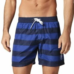 DIESEL Maillot De Bain Homme à Rayures Wave Bleu
