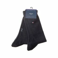 Tommy Hilfiger Chaussette Niveau Mollet - Lot De 2 - Sans Bouclette - Epaisse - Coton - Classic -Magasin de vente Relife B2CD 1533