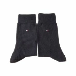 Tommy Hilfiger Chaussette Niveau Mollet - Lot De 2 - Sans Bouclette - Epaisse - Coton - Classic -Magasin de vente Relife B2CD 1534
