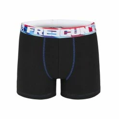 FREEGUN Boxer Homme Coton Bio Uni Glitch