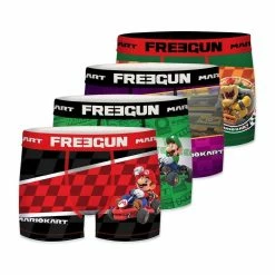 FREEGUN Lot De 4 Boxers Homme Mario Kart
