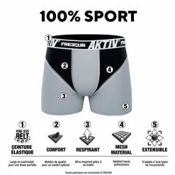 FREEGUN Lot De 4 Boxers Homme Aktiv Sport Lifestyle -Magasin de vente Relife B2CD 1668