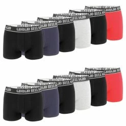 GIORGIO BELLAGIO Lot De 12 Boxers Coton Homme Smart