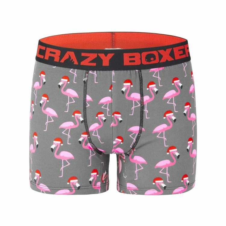 CRAZY BOXERS Boxer Homme Coton Bio Gots Flamant Noël 7 CRAZY BOXERS Boxer Homme Coton Bio Gots Flamant Noël – Image 5