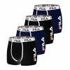 FILA Lot De 4 Boxers Coton Homme FU5040 Uni -Magasin de vente Relife B2CD 1779
