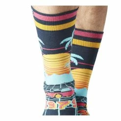 FREEGUN Lot De 4 Paires De Chaussettes De Ville Homme Fantaisie Tropic -Magasin de vente Relife B2CD 1792