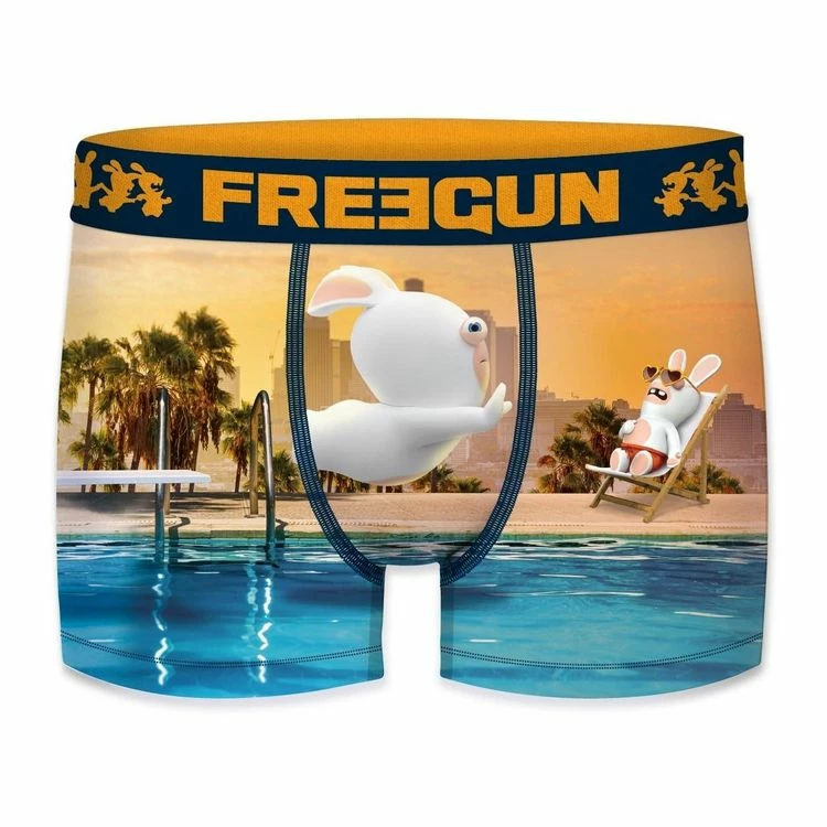 FREEGUN Lot De 5 Boxers Homme Lapins Crétins 6 FREEGUN Lot De 5 Boxers Homme Lapins Crétins – Image 4