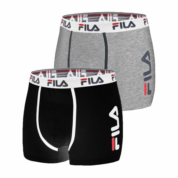 FILA Lot De 2 Boxers Homme FU5040 Uni 3 FILA Lot De 2 Boxers Homme FU5040 Uni