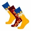 CRAZY SOCKS X3 Paires De Chaussettes Jaune/Marron Homme Crazy Socks Hot Dog