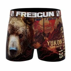 FREEGUN Lot De 4 Boxers Homme En Polyester Recyclé Animal Savage -Magasin de vente Relife B2CD 1972
