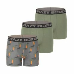 CRAZY BOXERS Boxer Homme Coton Bio Gots Palmier