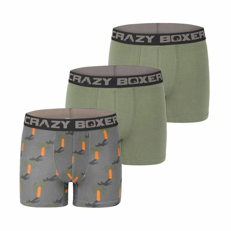 CRAZY BOXERS Boxer Homme Coton Bio Gots Palmier 3 CRAZY BOXERS Boxer Homme Coton Bio Gots Palmier