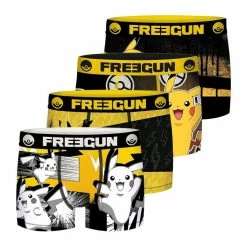 FREEGUN Lot De 4 Boxers Homme Pokemon