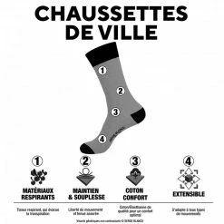 SERGE BLANCO Lot De 6 Paires De Chaussettes De Ville Coton Homme -Magasin de vente Relife B2CD 2083