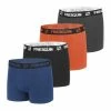 FREEGUN Lot De 4 Boxers Coton Homme Uni