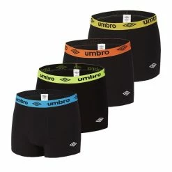 UMBRO Lot De 4 Boxers Coton Homme