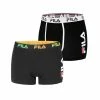 FILA Lot De 2 Boxers Coton Homme FU5040 Uni And Shock