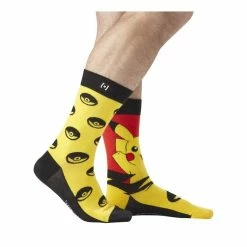 CAPSLAB Paire De Chaussettes De Ville Pokémon Pikatchu -Magasin de vente Relife B2CD 2166