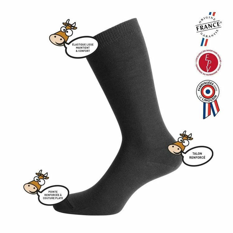 LES LIMOUSES Lot De 4 Paires De Chaussettes Homme Made In France 4 LES LIMOUSES Lot De 4 Paires De Chaussettes Homme Made In France – Image 2
