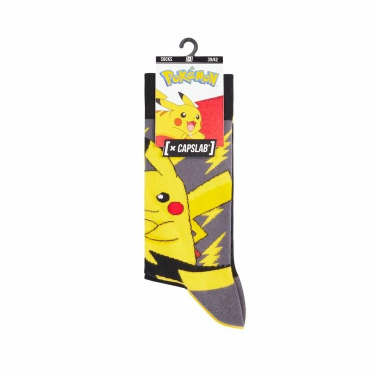 CAPSLAB Paire De Chaussettes De Ville Pokémon Pikatchu 7 CAPSLAB Paire De Chaussettes De Ville Pokémon Pikatchu – Image 5