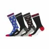 FREEGUN Lot De 4 Paires De Chaussettes De Ville Homme Fantaisie 80's