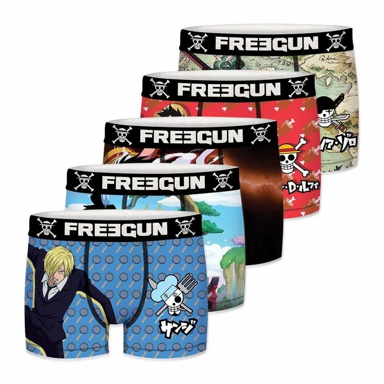FREEGUN Lot De 5 Boxers Homme One Piece 3 FREEGUN Lot De 5 Boxers Homme One Piece