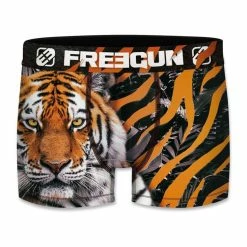 FREEGUN Lot De 5 Boxers Homme En Polyester Recyclé Savage Animals -Magasin de vente Relife B2CD 2260
