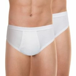 Athena Lot De 2 Slips Taille Haute Ouverts Homme Coton Bio